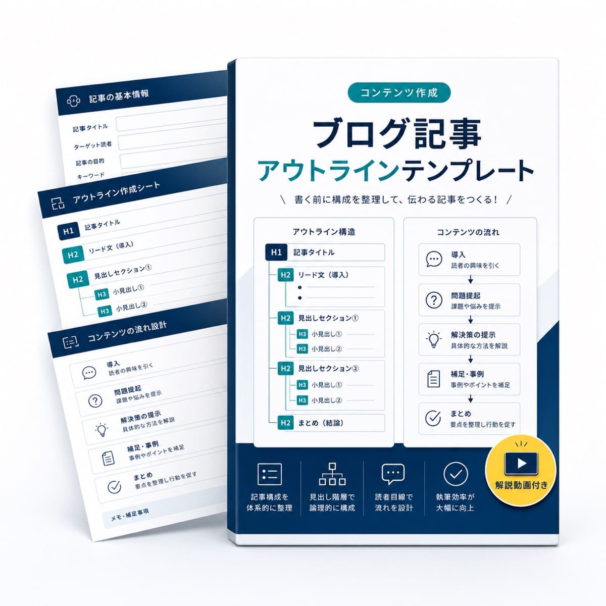 ブログ記事アウトライン作成テンプレート