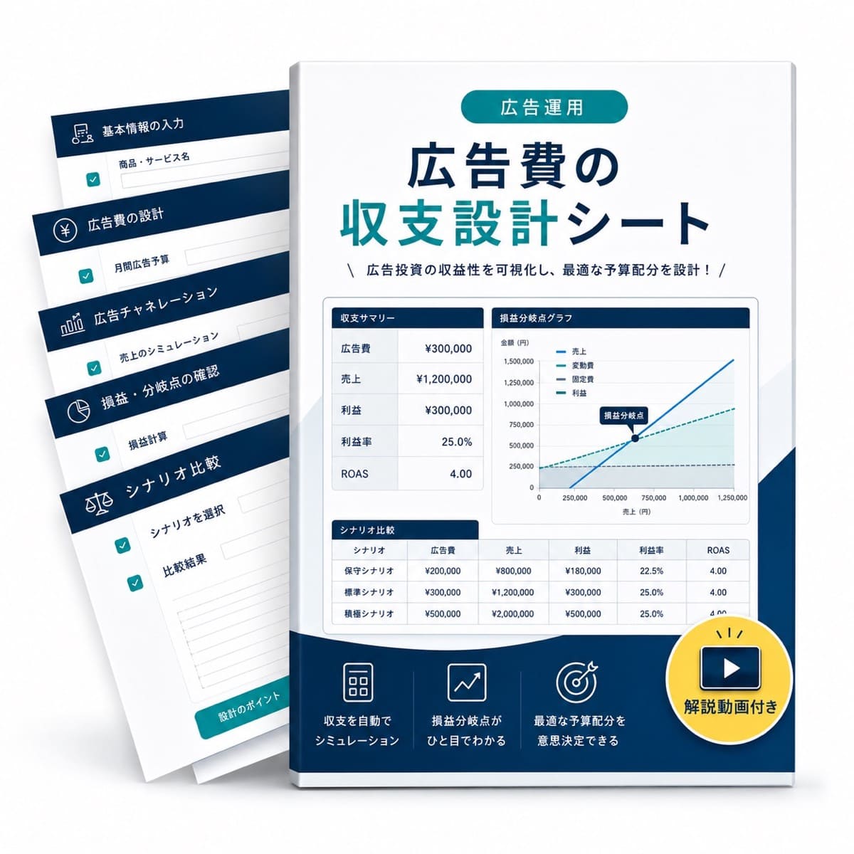 このは屋 | [無料]広告費の収支設計シートテンプレート